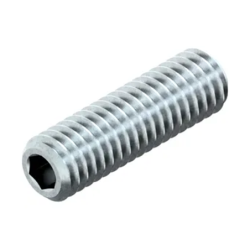 Vis sans tête six pans creux bout plat acier Zingué DIN 913