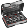 Coffret Facom 37 pièces avec cliquet et douilles 1/4 6 pans Facom R.161B