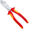 Pince coupante de côté à forte démultiplication acier chromé Knipex poignées isolées 1000V