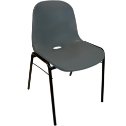 Chaise coque renforcée en polypropylène Mobika