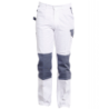 Pantalon de travail Lenny PBV poches genouillères en polycoton blanc et gris