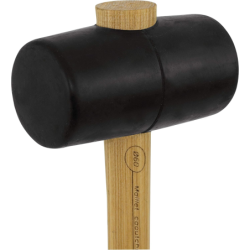 Maillet tête en caoutchouc dur - Mob Mondelin - Ø 6 cm Longueur 32 cm - Manche en frêne