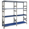 Ensemble rayonnage Galvaplast 1972 x 2180 mm x 400 mm - Tablette plastique