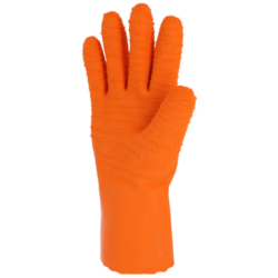 Gants manutention lourde latex crêpé Singer orange longueur 31 cm