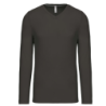 T-shirt homme K358 Kariban col V manches longues Dark Grey