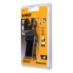 Lame titanium DeWalt DT20727-QZ pour outil multifonction 30x43mm Lot de 5