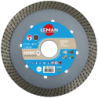 Disque diamant Leman D125 x 22,23 mm jante continue cannelée pour grès cérame et pierre naturelle