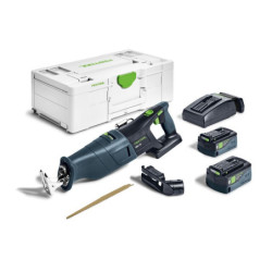 Scie sabre sans fil RSC 18 5,0 EB-Plus Festool avec 2 batteries BP 18 Li 5,0 ASI et chargeur