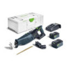 Scie sabre sans fil RSC 18 5,0 EB-Plus Festool avec 2 batteries BP 18 Li 5,0 ASI et chargeur