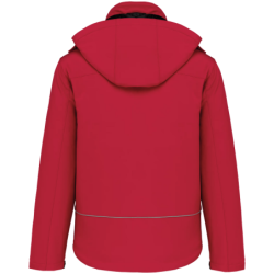 Parka softshell doublée homme K650 Kariban capuche Rouge