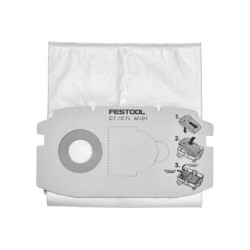 Sac filtre SELFCLEAN SC FIS-CT MIDI/5 Festool - Lot de 5 pièces