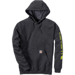 Sweat homme Sleeve Logo à capuche non zippé logo Carhartt sur manche Gris Foncé