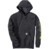 Sweat homme Sleeve Logo à capuche non zippé logo Carhartt sur manche Gris Foncé