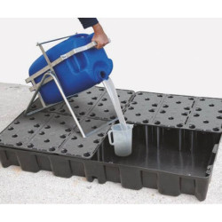 Bac de rétention modulable 120L PE Cemo 120x80x16.5