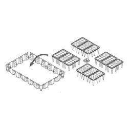 Bac de rétention modulable 120L PE Cemo 120x80x16.5