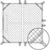 Filet anti-chute horizontale M50 noué blanc 20m x 1m50 maille de 50 Ø du fil 4.75mm 30 m²