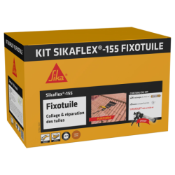 Kit mastic colle souple Sikaflex Fixotuile 300ml Terre cuite - 24 recharges et un pistolet