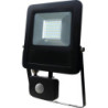 Projecteur LED SMD 50W 4250 lumens extra plat avec détecteur radar