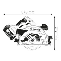 Scie circulaire sans fil GKS 18V-57 G Bosch avec 2 batteries 4Ah et chargeur en coffret L-Boxx