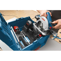 Scie circulaire sans fil GKS 18V-57 G Bosch avec 2 batteries 4Ah et chargeur en coffret L-Boxx
