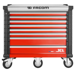 Servante d'atelier JET rouge 8 tiroirs Facom pour 5 modules d'outils par tiroir