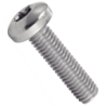 Vis tête cylindrique bombée six lobes inox A2 DIN 7985 filetage total