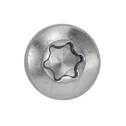 Vis tête cylindrique bombée six lobes inox A2 DIN 7985 filetage total