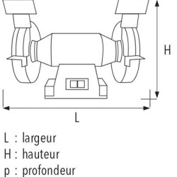 Touret à meuler G 150 Sidamo 230V
