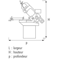 Scie à ruban manuelle Sidamo SR 125 MV - 300W 230V