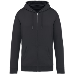 Sweat écoresponsable zippé à capuche unisexe NS402 Iron Grey
