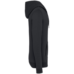 Sweat écoresponsable zippé à capuche unisexe NS402 Iron Grey
