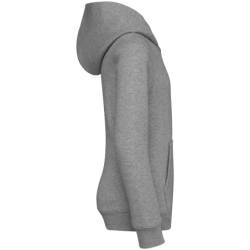 Sweat enfant écoresponsable zippé à capuche coloris Moon Grey Heather