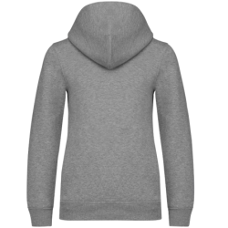 Sweat enfant écoresponsable zippé à capuche coloris Moon Grey Heather