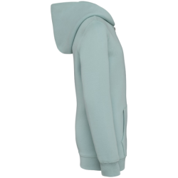 Sweat enfant écoresponsable zippé à capuche coloris Jade Green