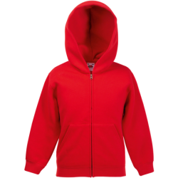 Sweat enfant zippé capuche Classic coloris Red