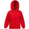 Sweat enfant zippé capuche Classic coloris Red