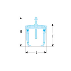 Extracteur de roulement pour prise extérieure capacité de serrage 25 - 260 mm