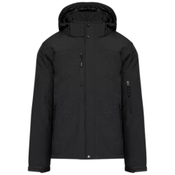 Parka softshell doublée capuche homme noir
