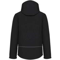 Parka softshell doublée capuche homme noir