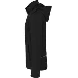 Parka softshell doublée capuche homme noir