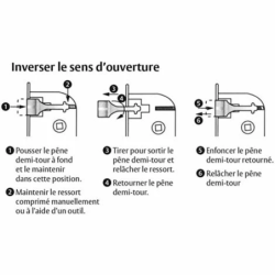 Boîtier serrure à cylindre européen Thirard axe 21 largeur 35 mm entraxe 70 mm réversible