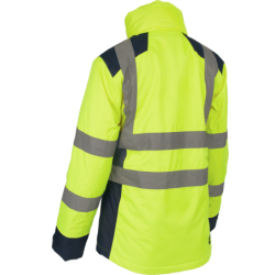 Parka haute visibilité femme HORA Coverguard Jaune HV et Navy