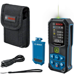 Télémètre laser vert Bosch GLM 50-27 avec accessoires de protection