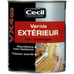 Vernis bois extérieur VX403 Cecil haute protection U.V incolore brillant - Pot 1L