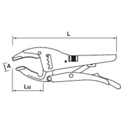 Pince-étaux à bec longs Mob 250 mm capacité 90 mm