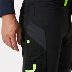 Pantalon de travail Oxford 4X Helly Hansen noir et jaune
