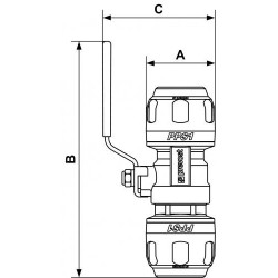Vanne Prevost pour tube de diamètre extérieur 20 mm