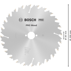 Lame scie circulaire Pro Wood Bosch 250x30x3.2 en 24 dents