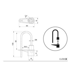 Cadenas pompier inox Couillet vis triangle