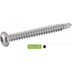 Vis autoperceuse tête cylindrique six lobes Inox A2 DIN6504M